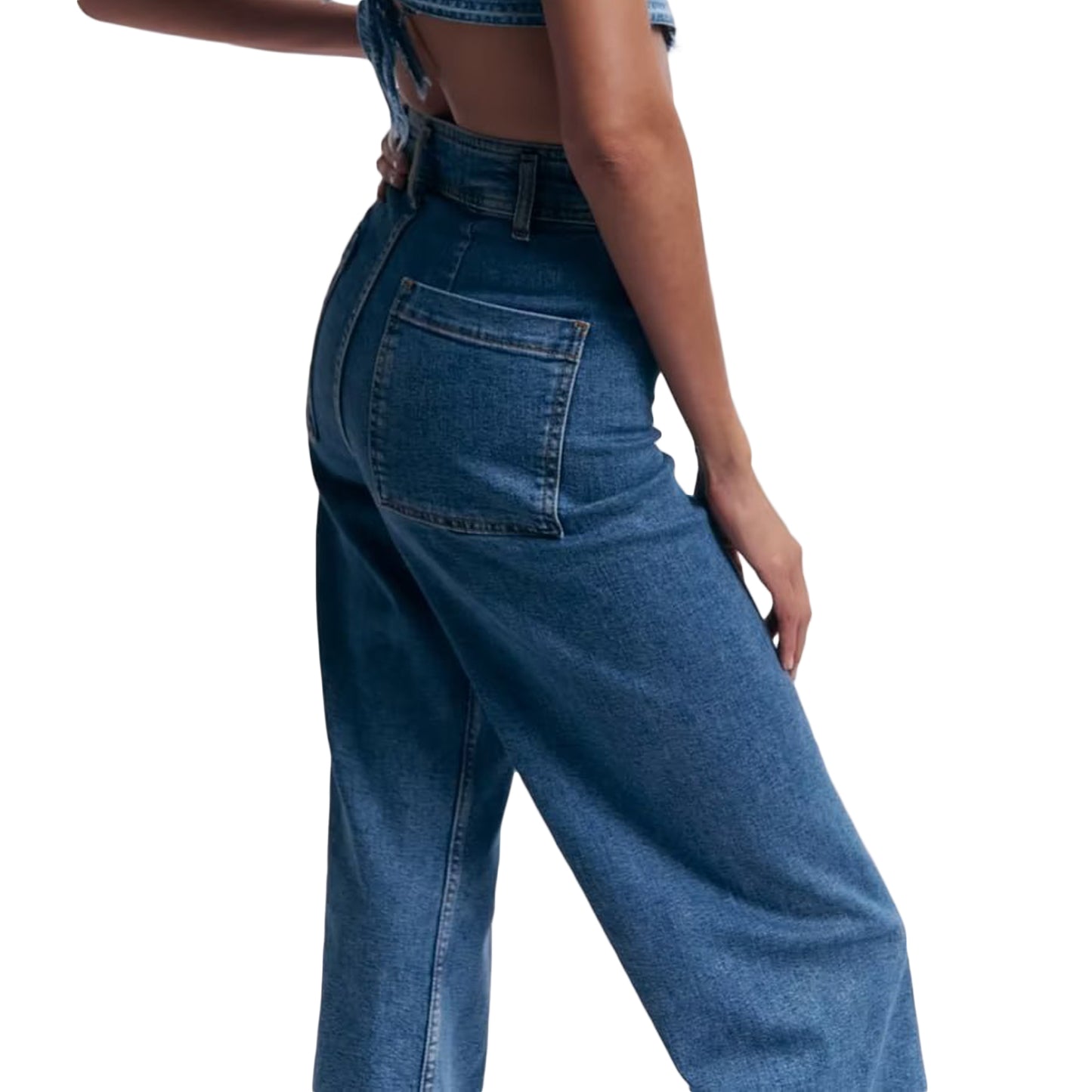 High Rise Wide Leg Jean | Blue