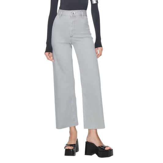 High Rise Wide Leg Jean | Grey