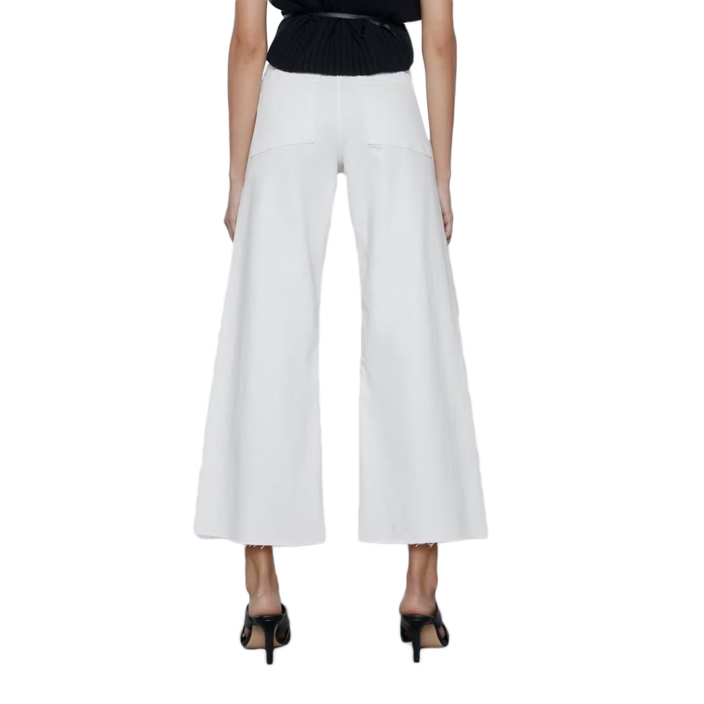 High Rise Wide Leg Jean | White