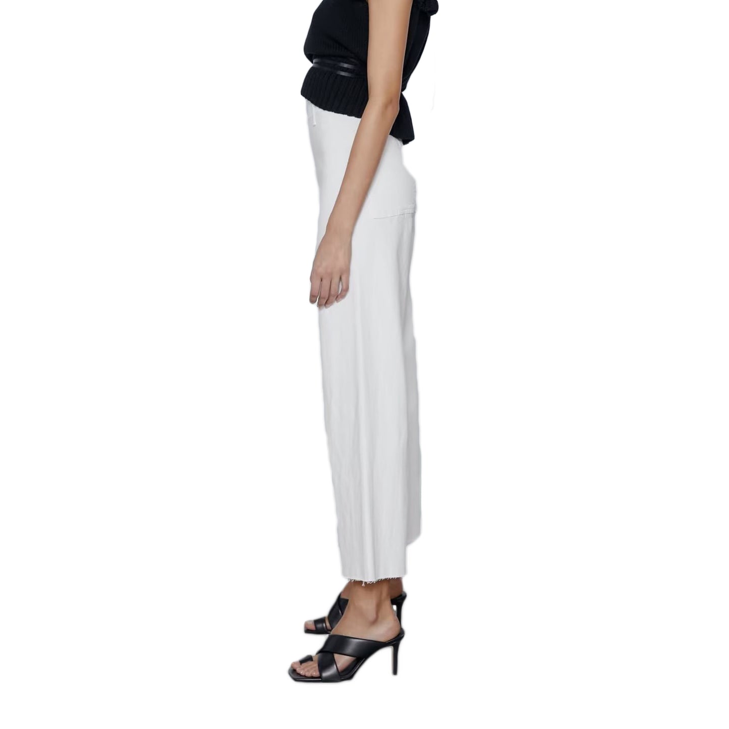 High Rise Wide Leg Jean | White