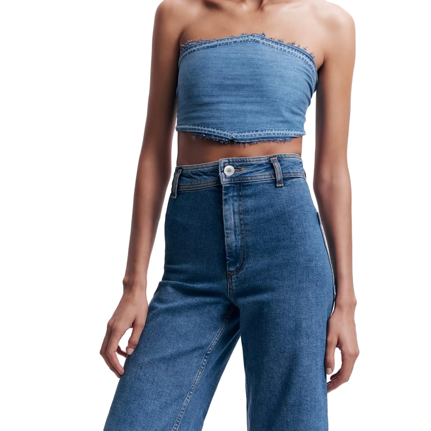 High Rise Wide Leg Jean | Blue