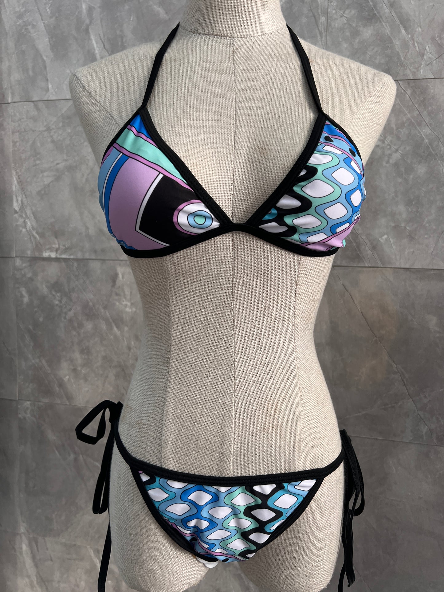 3 Pieces Blue Waves Swimsuits